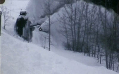 OM Rotary Snow Plow In Action