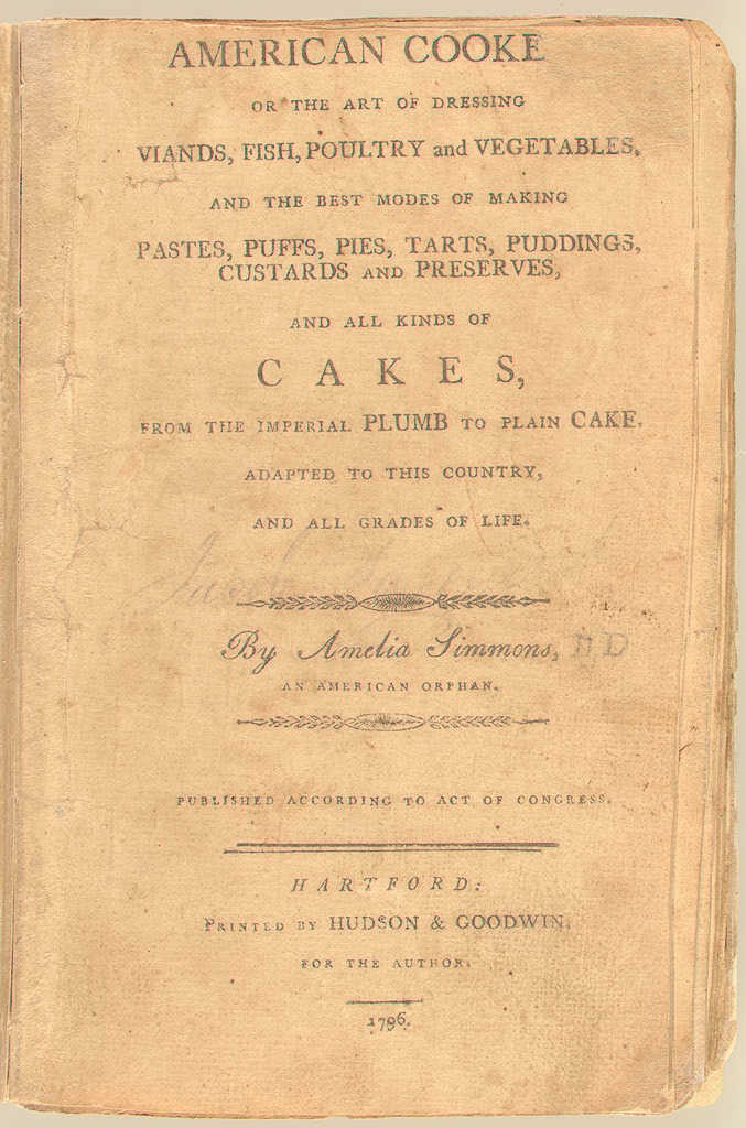 CoverAmerican Cookery, 1796