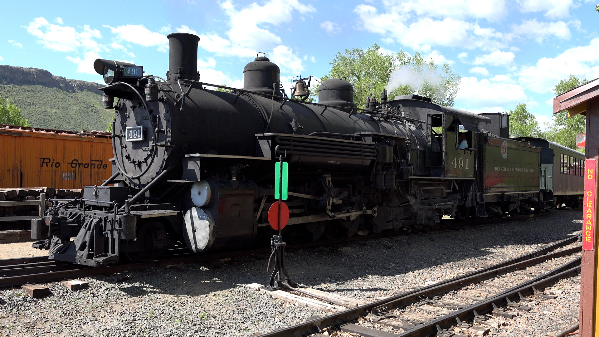 D&RGW Steam Locomotive No. 491 at the Colorado Railroad Museum